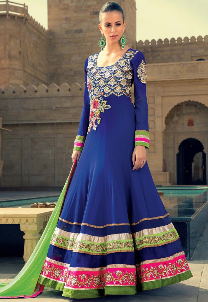 Rayon Indowestern Floor length anarkali main image 1