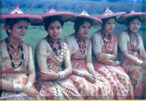 Assamess Women in Hat