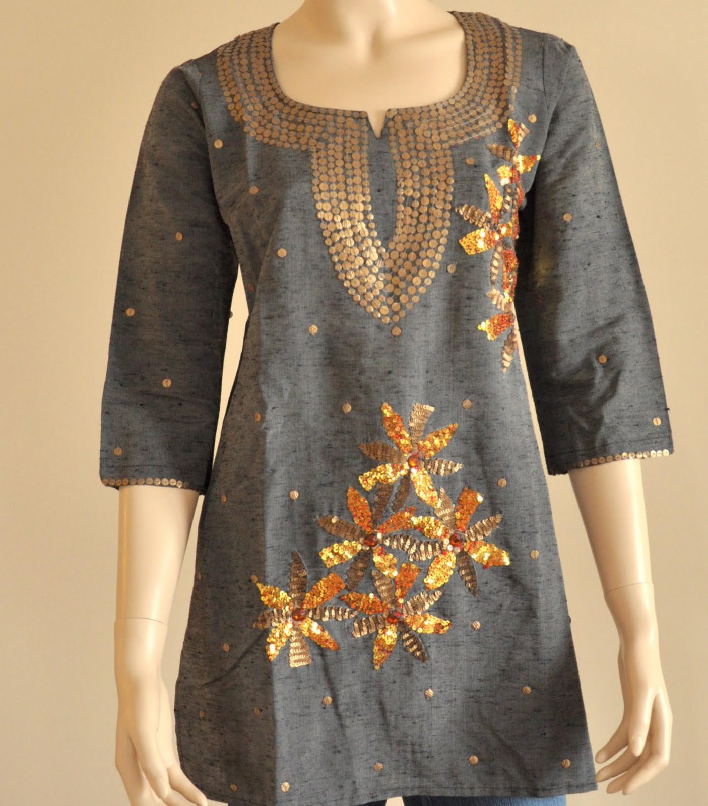 Buy Green Indian Kurti Indian Salwar Suit Embroidered Short Online in India   Etsy