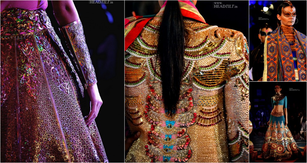 Colection by Manish Arora with Laser Cut filled with works of applique, sequins and more (Image Courtesy: Headtilt)