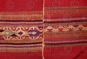 Laos Silk Mosquito Net Border Shawl