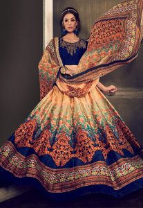 Digital Printed Dupatta With Digital Printed Lehenga 