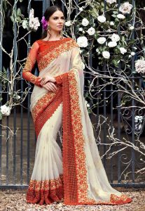 Faux Chiffon Saree