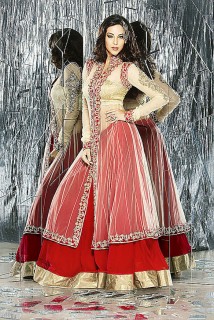 Buy lacha velvet bridal lengha choli latest bollywood design for women at  Amazon.in