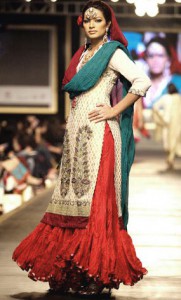 Long Kurta and Red Lacha for Brides