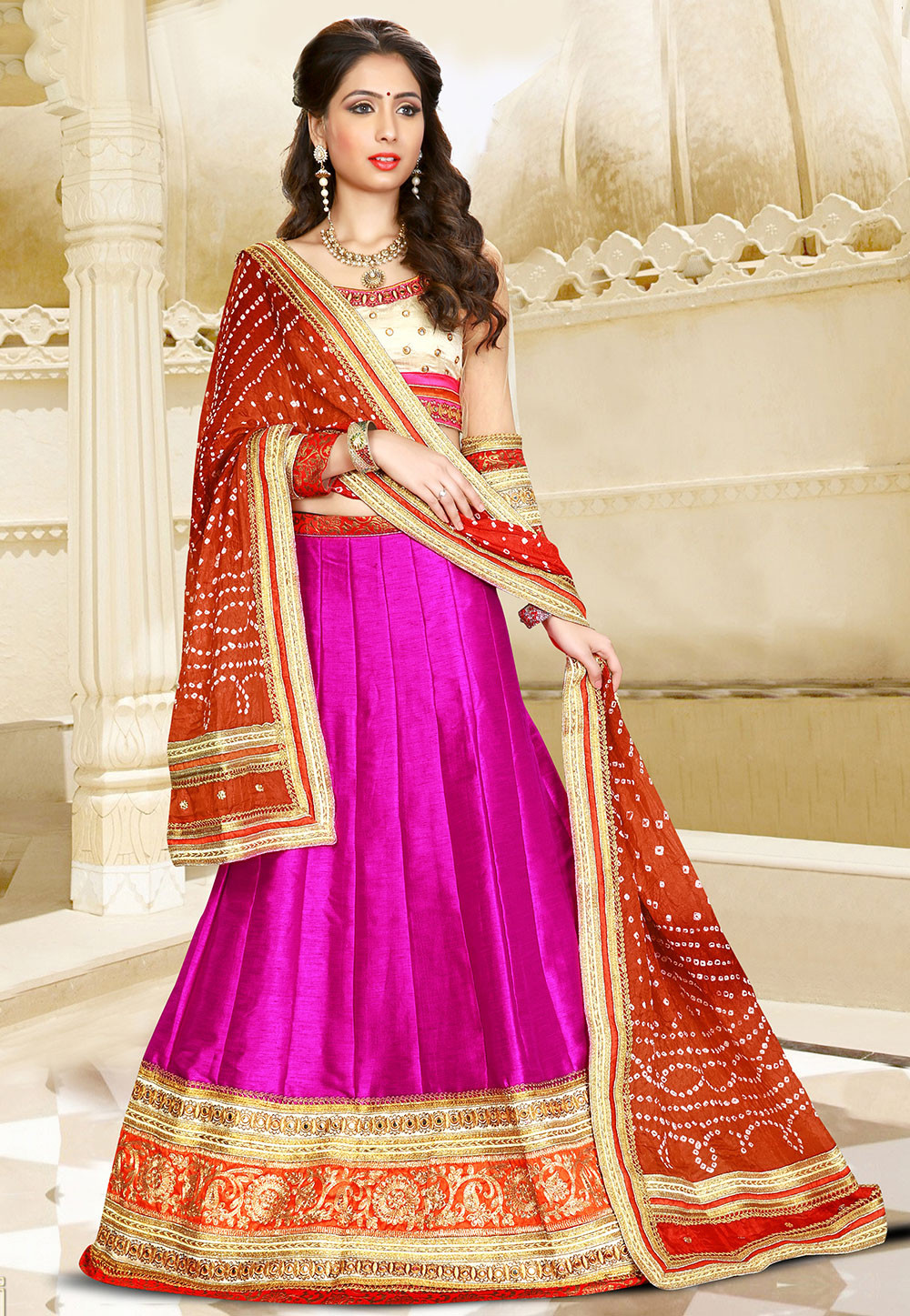 bandhani lehenga choli designs
