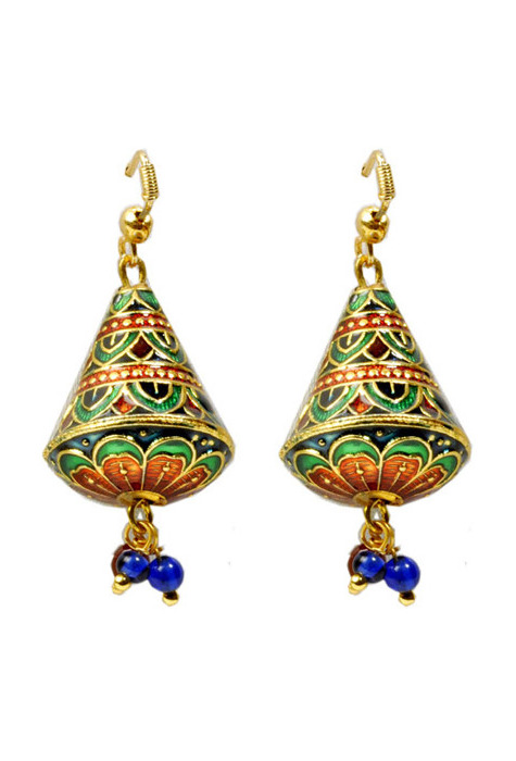 Meenakari earrings at Utsav Fashion