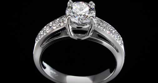 Diamond Set in Platinum Ring