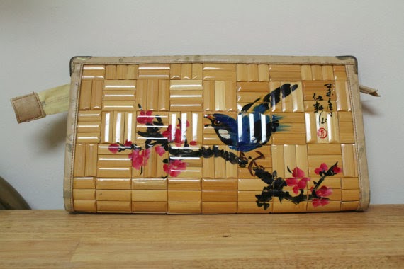 Vintage Bamboo Clutch