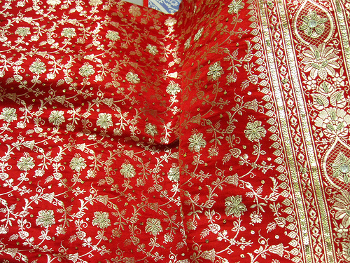 Red Banarasi saree