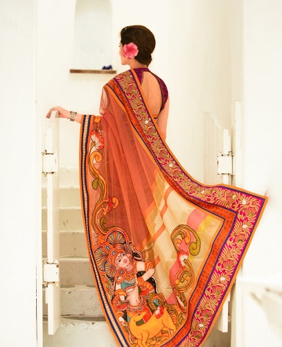 Hand Painted Silk Saree