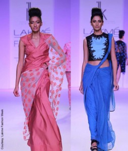 Shikha & Vinita's Saree Designs @ LFW S/R 2014