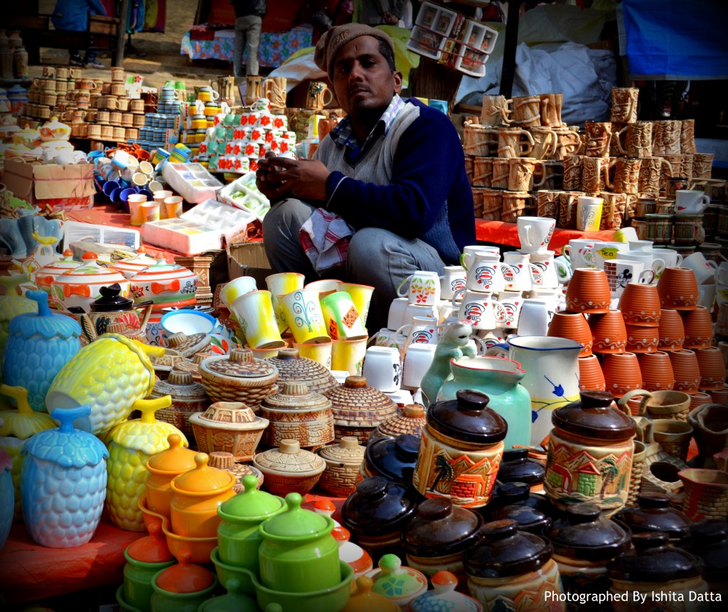 Man selling Ceramics