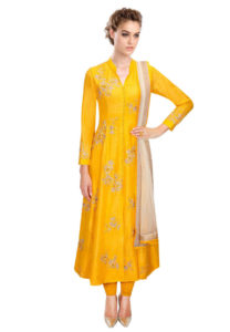 yellow-anarkali-suit