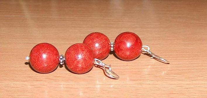 Red Coral Earring