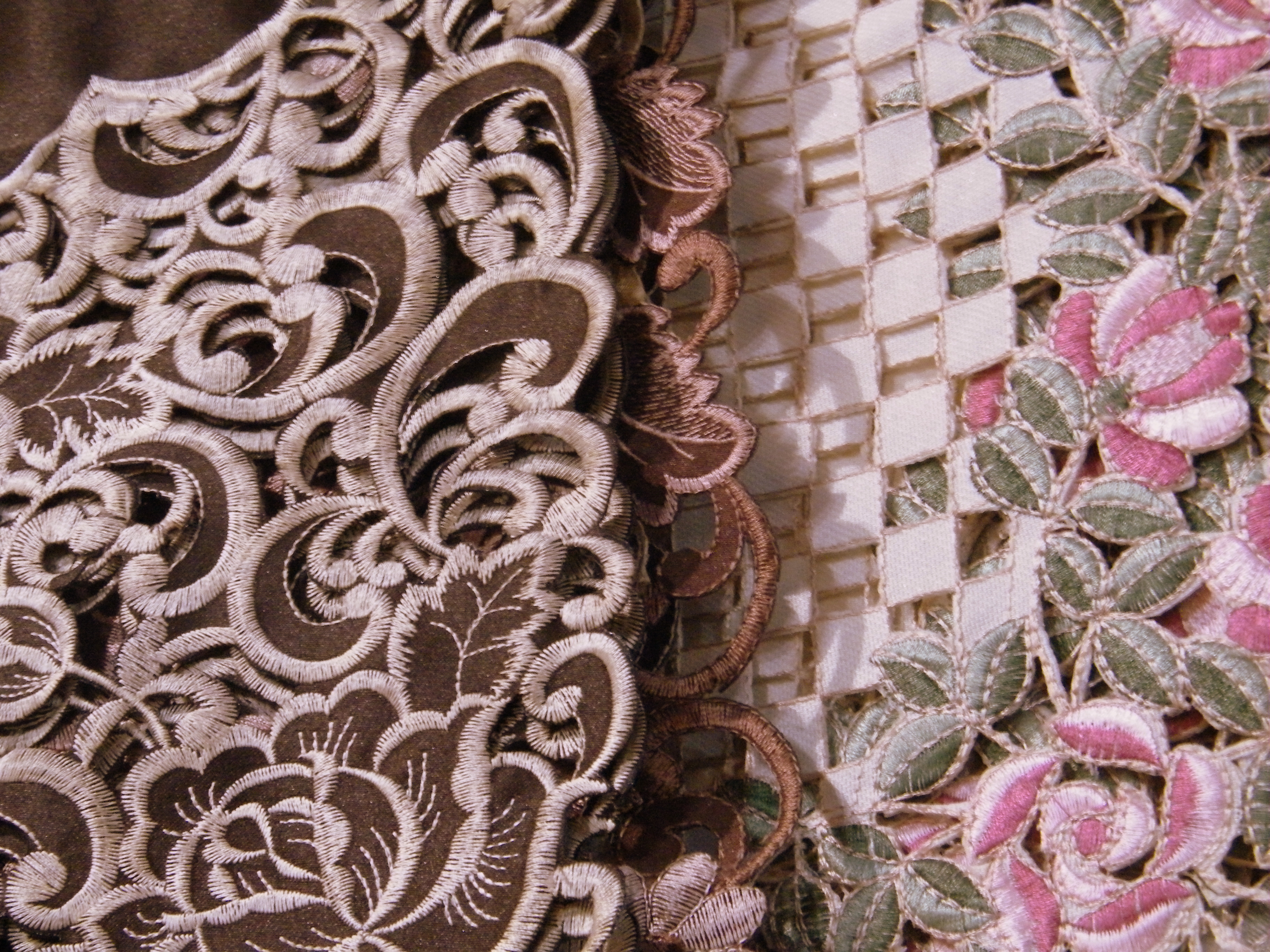Different shop lace fabric