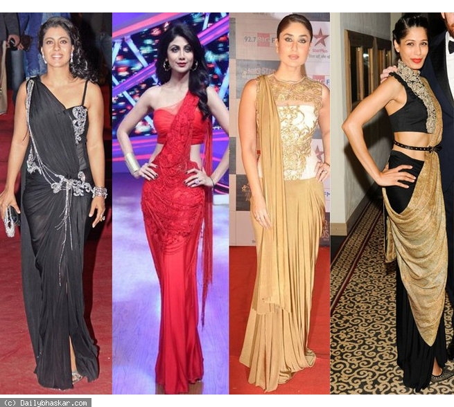 saree dressing designs