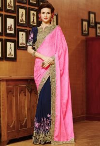 Half N Half Jacquard Saree