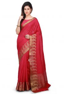 Matka Silk Saree in Red