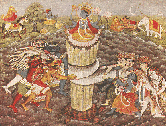 An image depicting Sagar Manthan. (Image: Harekrsna.com)