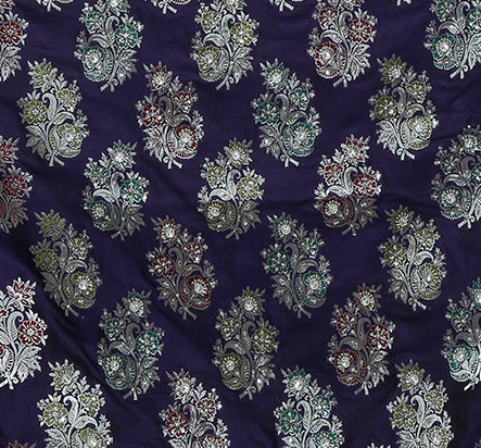 Buy Online Pink Handloom Banarasi Pure Katan Silk Fabric