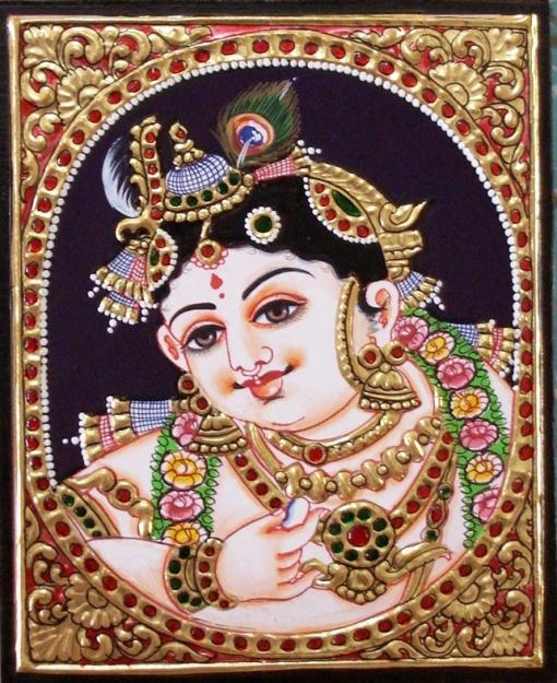 Tanjore Painting Depicting Hindu Mythology (Image: http://www.sandhyamanne.com)