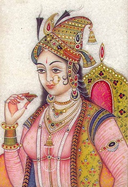 A Painting Depicting Royal Women Wearing the Peshwaz (Image: http://josbd.com)