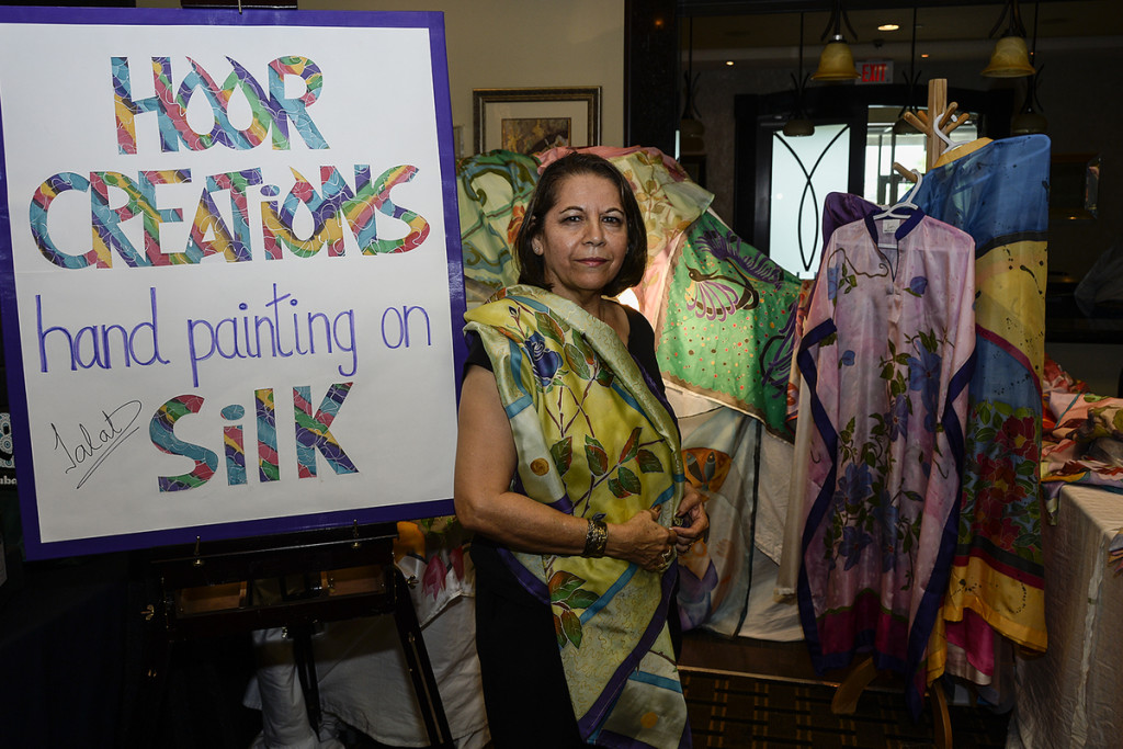 Hand Printed Silk on Sale in an Eid Mela, Toronto (Image: 3.https://ajax.snapd.com)