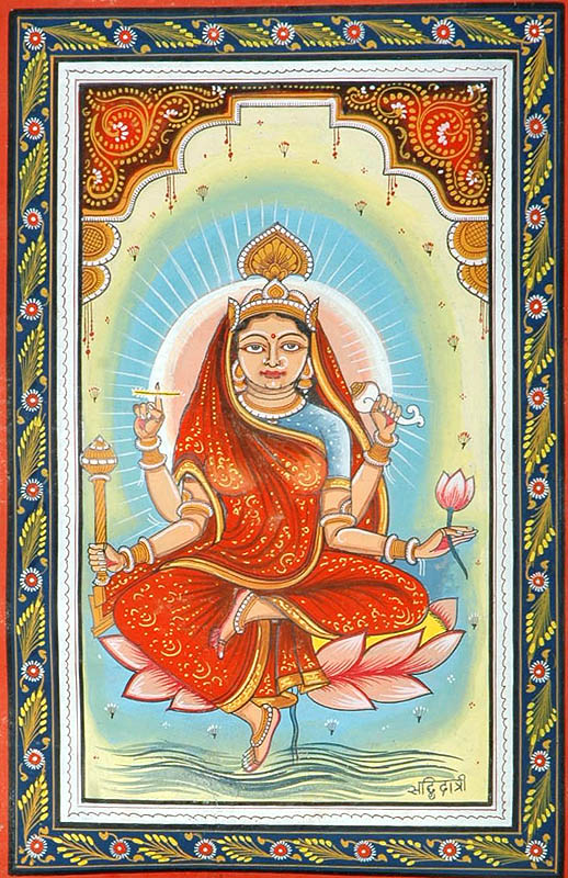 Goddess Siddhidatri. (Image: Exoticindiaart.com)