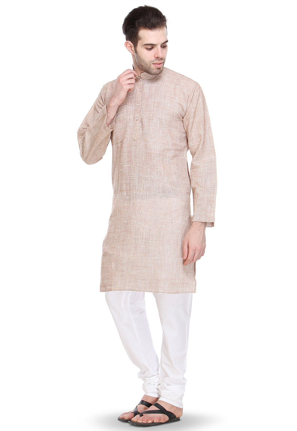 Voila Handwoven Khadi Cotton Kurta | Jhultaru main image 0