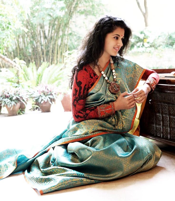 Indian Women in Brocade Saree 