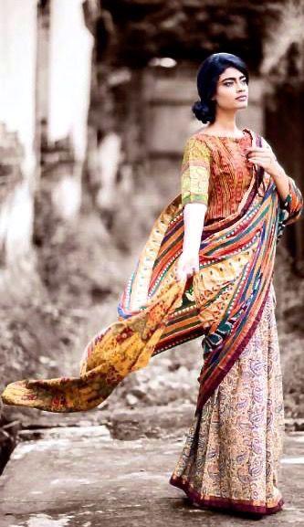 Srikalahasthi Kalamkari Saree with Paisley Srikalahasthi Kalamkari Saree with Paisley