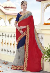 chiffon-half-half-saree