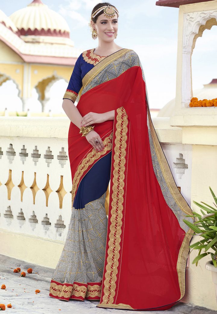 Half Half sarees Designs, Varieties, History and more Utsavpedia